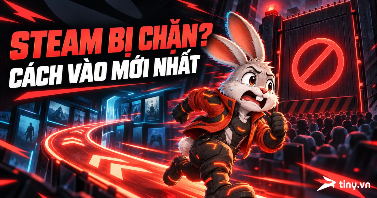 Logo Steam trên nền tối minh họa bài viết steam bị chặn và cách vào khi bị chặn